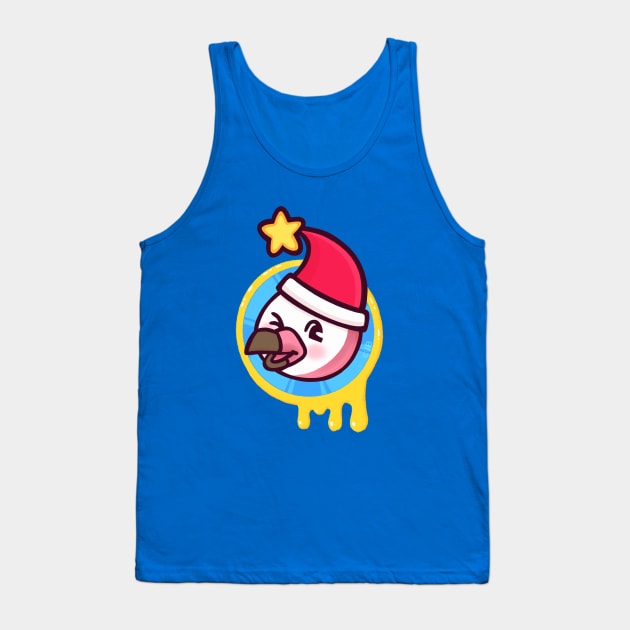 Flamingo in a Santa hat Tank Top by Pickledjo